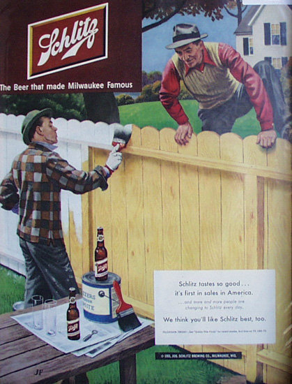 Schlitz Beer 1951 Ad.