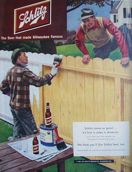 Schlitz Beer 1951 Ad.