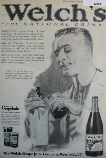 Welch's Grape Juice 1920 Ad.