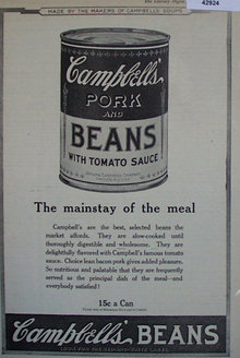 Campbells Pork And Beans 1920 Ad.