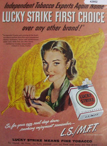 Lucky Strike Cigarettes 1948 Ad.