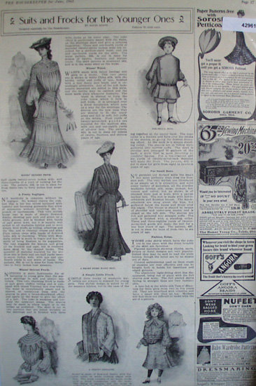 Dresses And Frocks Clothing 1903 Ad.