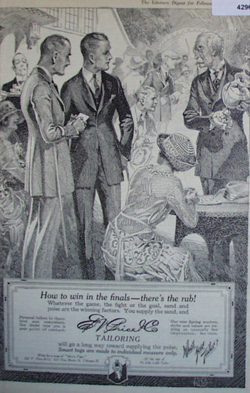 Ed. V. Price And Co. Tailoring 1920 Ad.