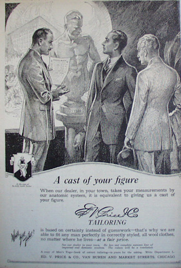 Ed. V. Price and Co. Tailoring 1920 Ad