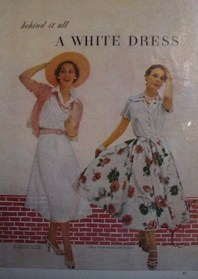 Fashion On Vacation 1950 Ad.