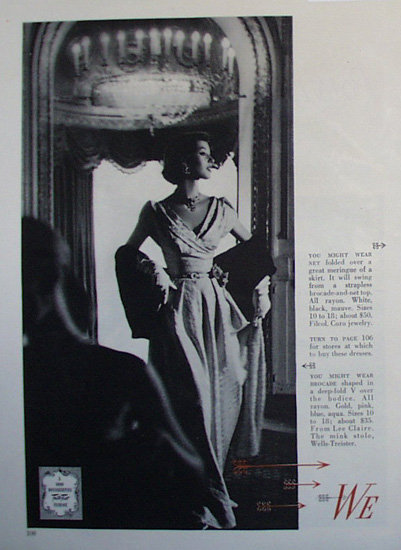 Good Housekeeping Facts First Fashions 1950 Ad.