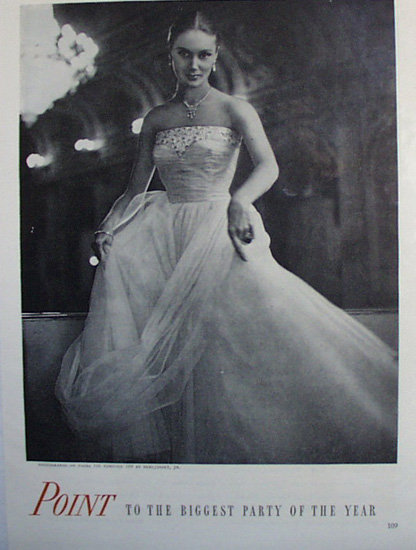 Good Housekeeping Facts First Fashions 1950 Ad.