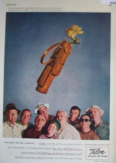 Talon The Quality Slide Fastener 1947 Ad