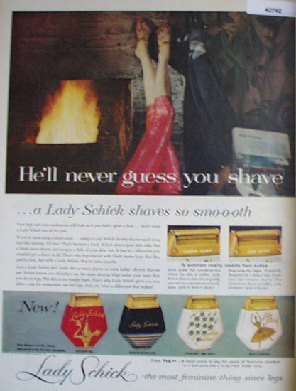 Lady Schick Shavers 1951 Ad