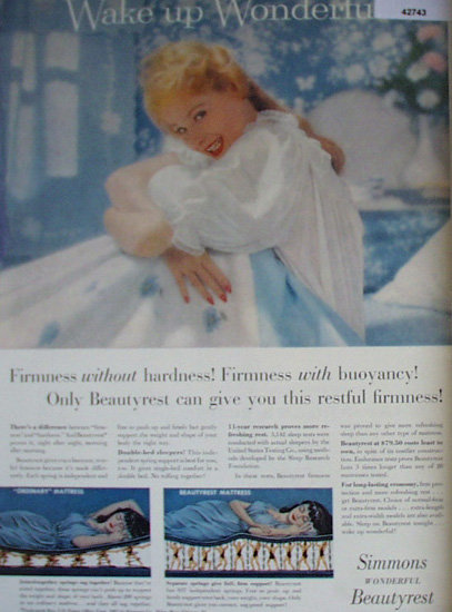 Simmons Beauty rest Mattress 1951 Ad