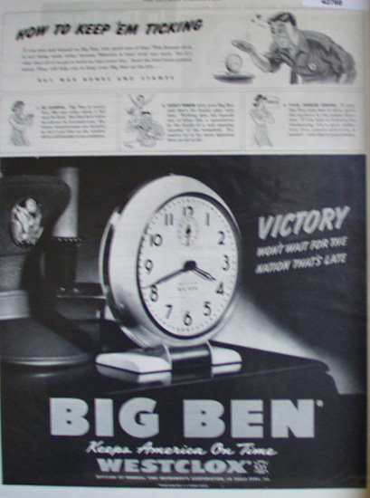 Westclox Division of General Time Instruments 1943 Ad