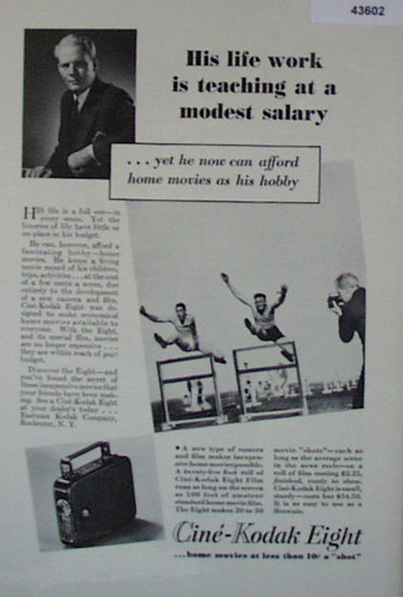 Cine Kodak Eight Movie Camera 1907 To 1912 Ad