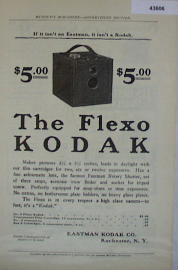 Kodak Flexo Camera 1907 To 1912 Ad