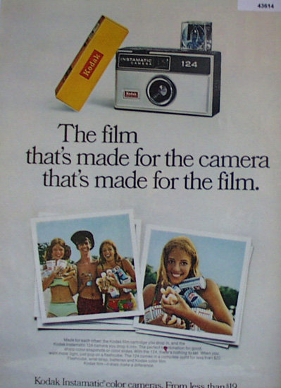 Kodak Instamatic Camera And Film Cartridge 1968 Ad
