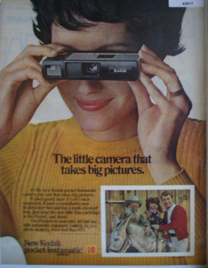 New Kodak Pocket Instamatic Camera 1972 Ad