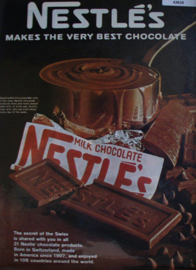 Nestles Milk Chocolate 1967 Ad