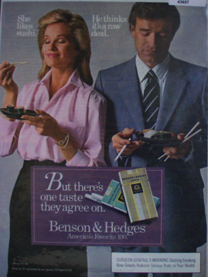 Benson And Hedges 100 Cigarette 1985 Ad