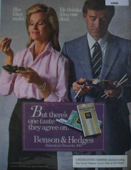 Benson And Hedges 100 Cigarette 1985 Ad