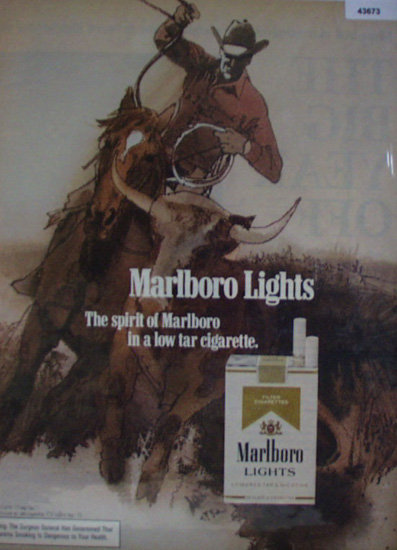 Marlboro Lights Cigarettes 1972 Ad