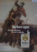 Marlboro Lights Cigarettes 1972 Ad