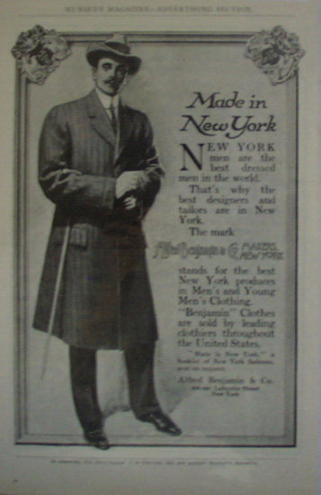 Alfred Benjamin And Co. 1907 To 1912 Ad