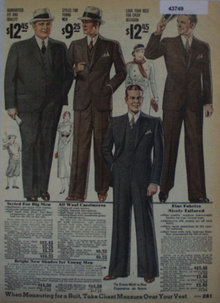 Sears Mens Suits 1933 Ad.