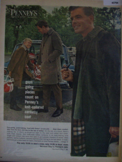 Penneys Mens and boys Coats 1963 Ad