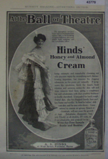 Hinds Honey And Almond Cream 1907 To 1912 Ad