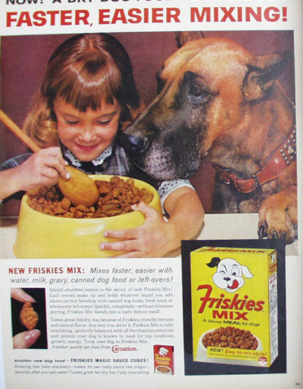 Friskies Mix Dog Food 1962 Ad