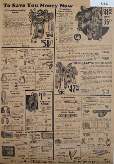 Sears Horse Saddles And Accessories 1933 Ad