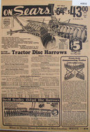 Sears David Bradley Disc Harrows 1933 Ad.