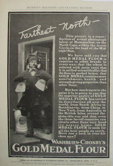 Washburn Crosbys Gold Medal Flour 1907 To 1912 Ad