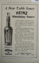 Heinz Mandalay Sauce 1907 To 1912 Ad