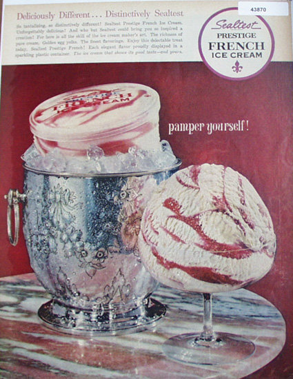 Sealtest Prestige French Ice Cream 1963 Ad