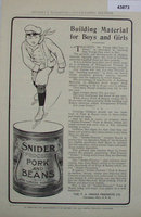Snider Process Pork And Beans 1907 To 1912 Ad