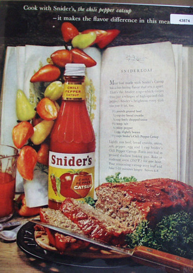 Sniders Chili Pepper Catsup 1960 Ad