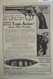 Hopkins And Allen Revolver 1907 To 1912 Ad