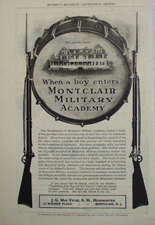 Montclair Military Academy 1907 To 1912 Ad