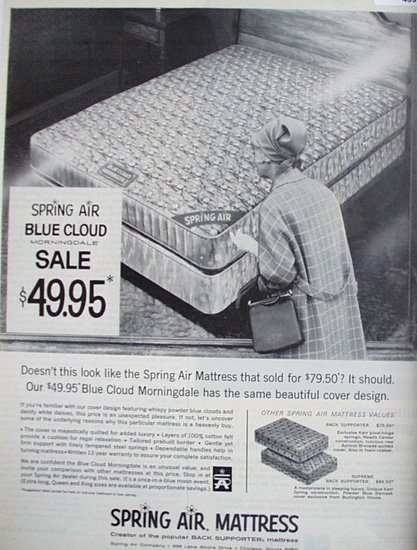 Spring Air Mattress 1968 Ad
