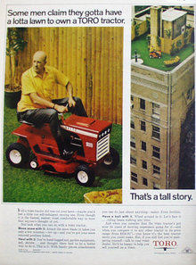 Toro Lawn Tractor 1969 Ad