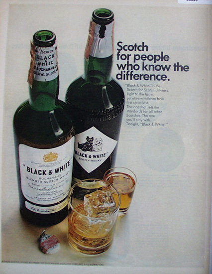 Black And White Scotch Whisky 1967 Ad