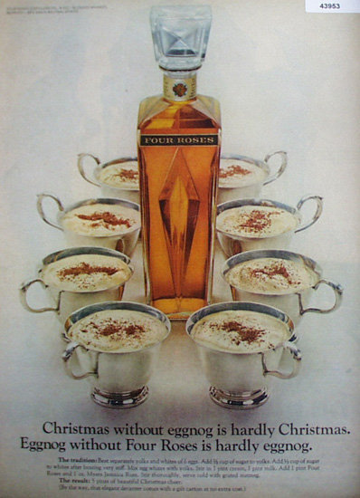 Four Roses Eggnog 1967 Ad.