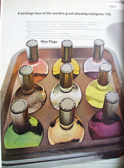 Nine Flags Shaving Cologne 1967 Ad