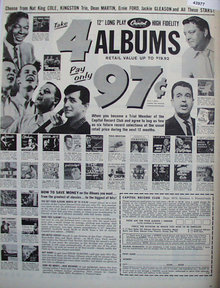 Capitol Record Club 1960 Ad