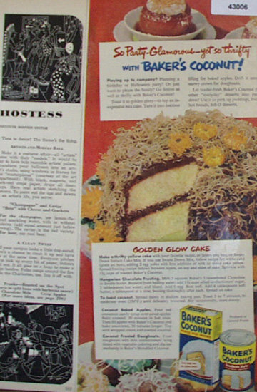 Bakers Coconut 1950 Ad