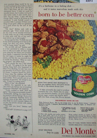 Del Monte Golden Corn 1953 Ad