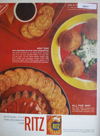 Nabisco Ritz Crackers 1963 Ad