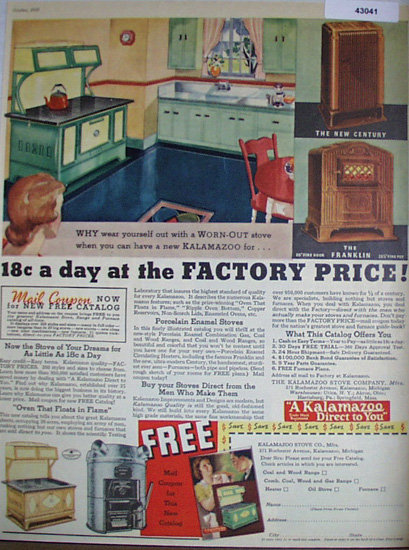 Kalamazoo Stove Co. 1935 Ad