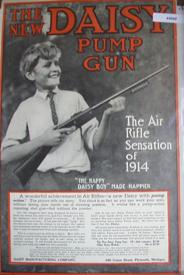 Daisy Pump Gun 1914 Ad