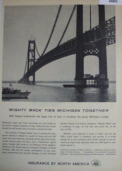 Insurance by North America 1958 Ad.